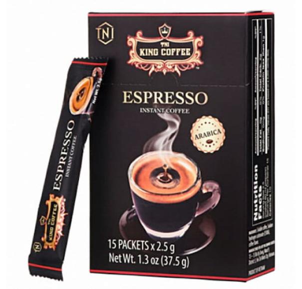 King coffee Espresso instant  - Box 15 sticks x 2.5gr  (V/V